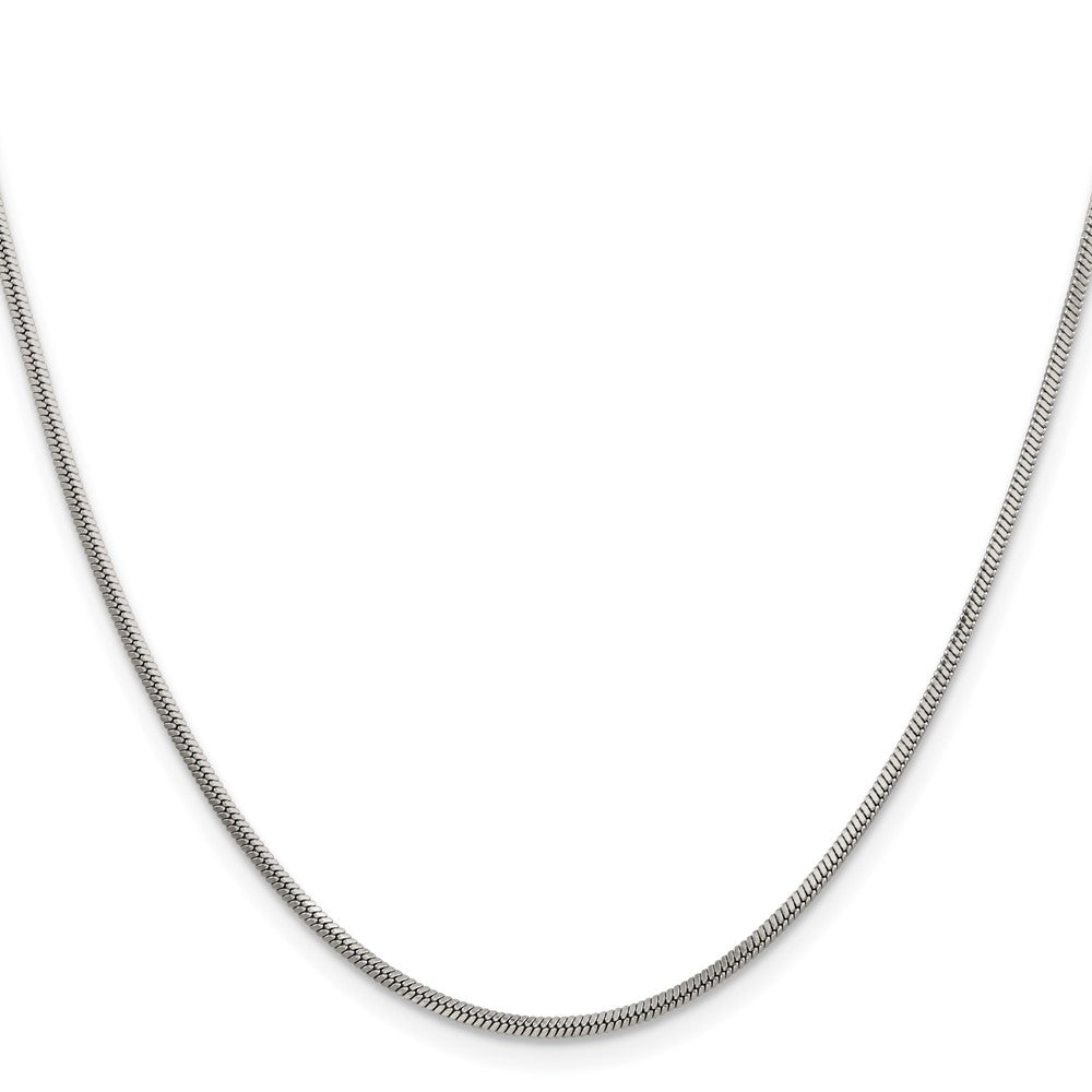 Stainless Steel Polished 1.5mm Square Snake 22in Chain