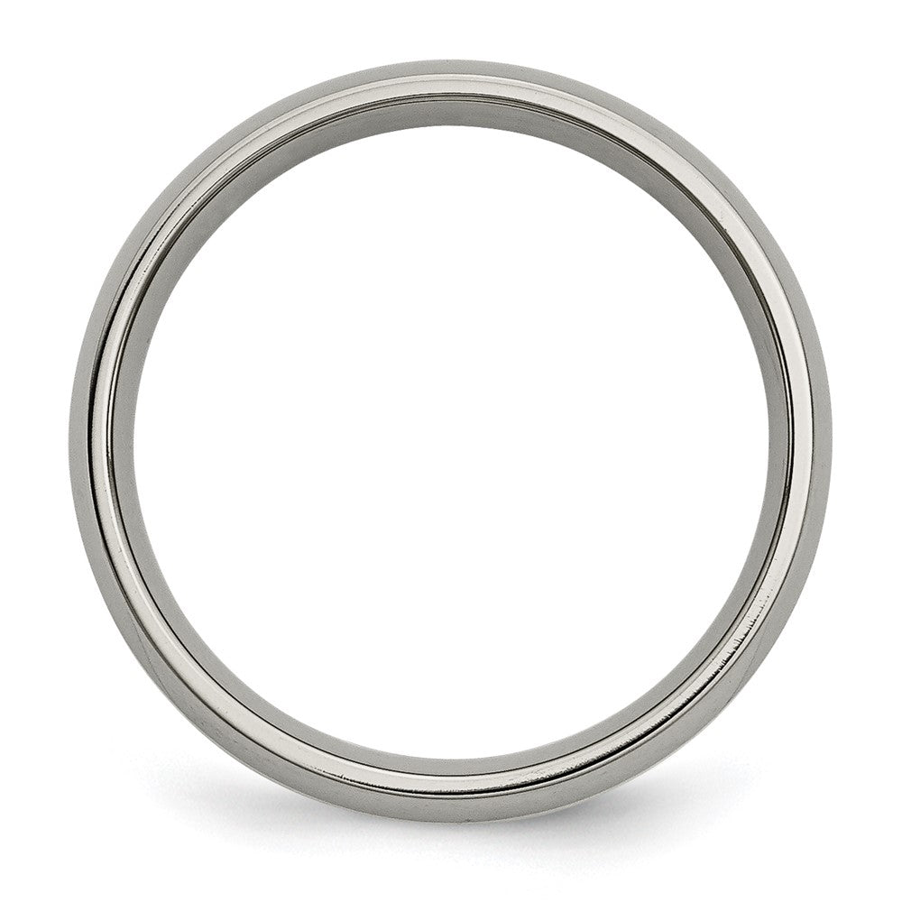 Titanium Polished w/14k Yellow Inlay 5mm Band Size - 9