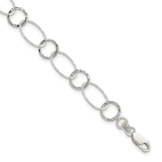 Sterling Silver Fancy Bracelet 7.5 inches