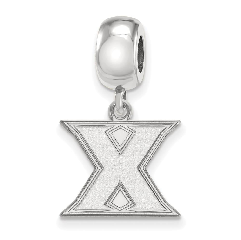 Sterling Silver Rhodium-plated LogoArt Xavier University Letter X Small Dangle Bead Charm