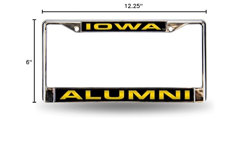 Iowa-Hawkeye's Chrome Metal Laser Cut License Plate Frame