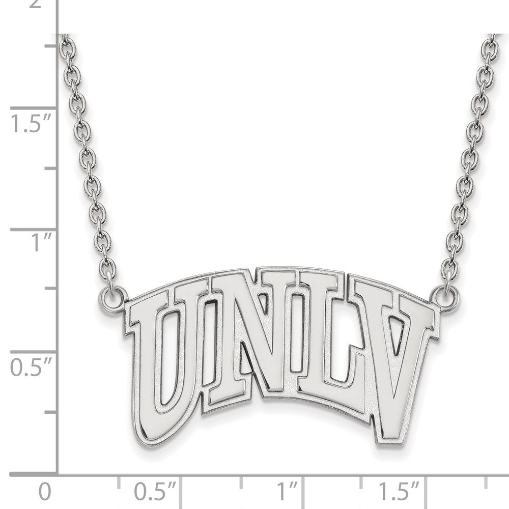 LogoArt Sterling Silver University Of Nevada Las Vegas Large Pendant Necklace Female Adult