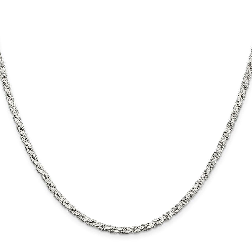 Sterling Silver 3.1mm Flat Rope Chain 20 Inches