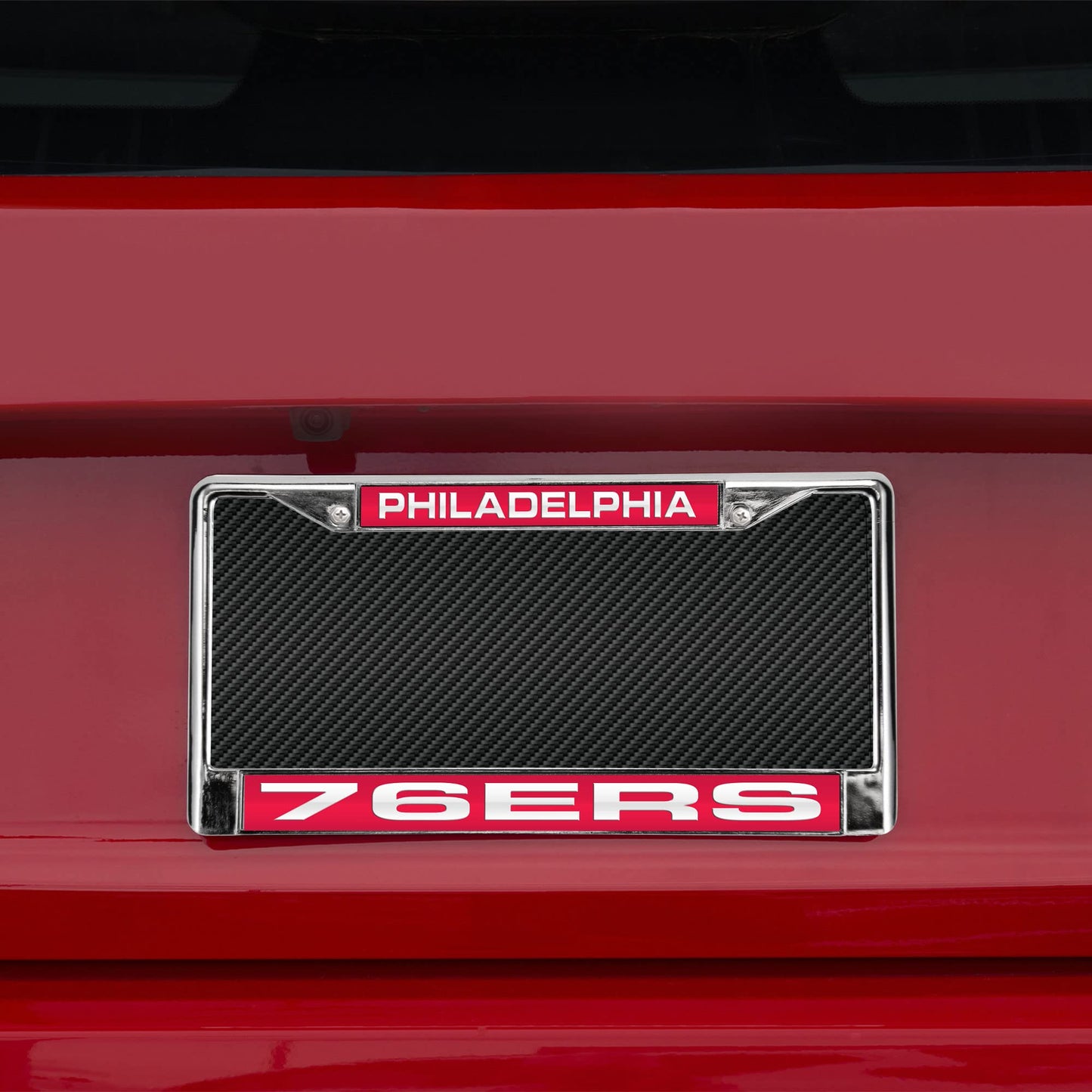 Philadelphia Basketball 76er's Chrome Metal Laser Cut License Plate Frame