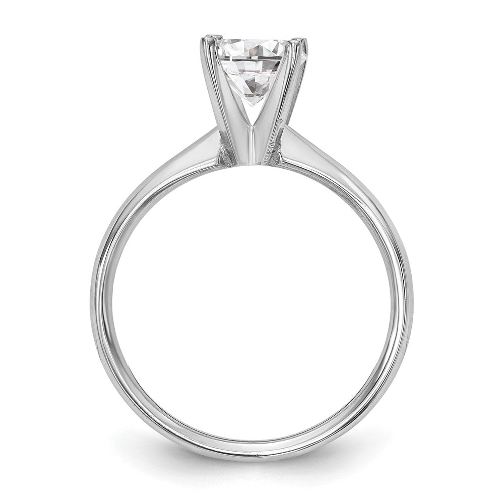 14k White Gold 1/2 carat Lightweight Comfort-Fit 4-Prong Round Solitaire Ring Mounting
