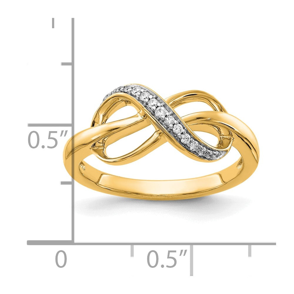 10K Diamond Infinity Ring