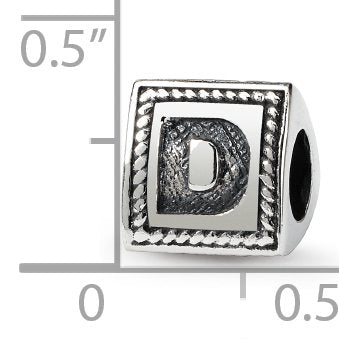Reflection Beads Sterling Silver Reflections Letter D Triangle Block Bead