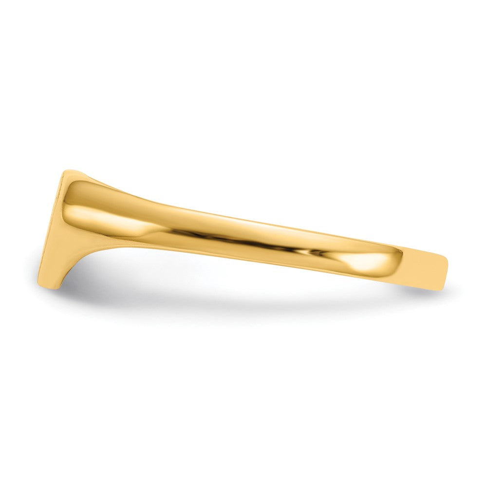14k 5.5x7.5mm Closed Back Heart Signet Ring 6