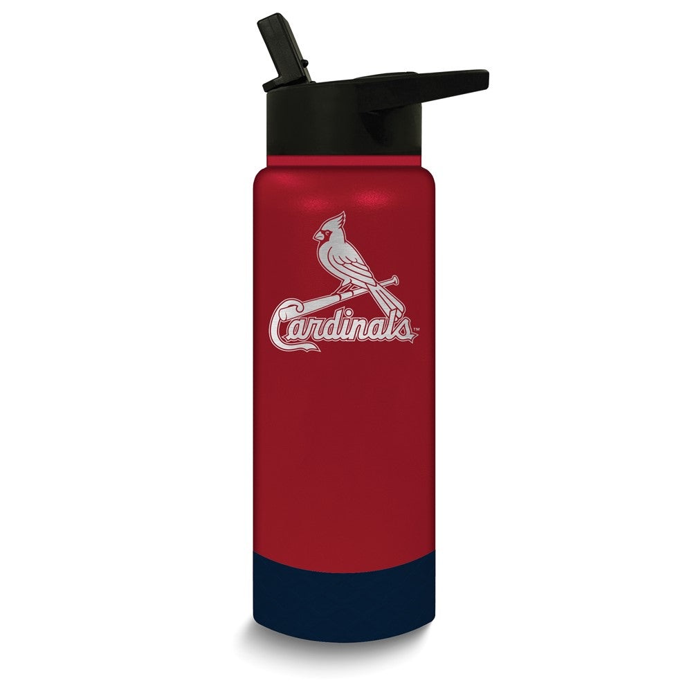 MLB St Louis Cardinals Stainless Steel Silicone Grip 24 oz. Water Bottle