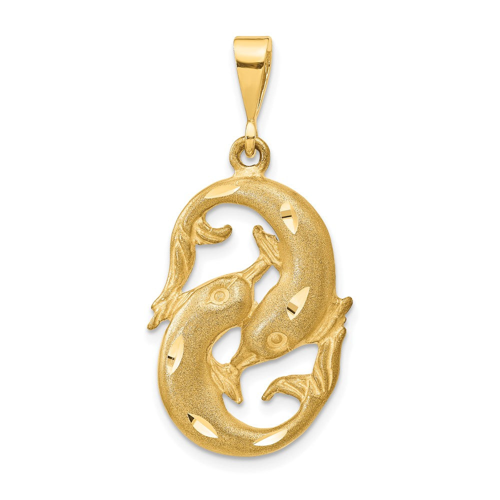 10k Pisces Zodiac Charm