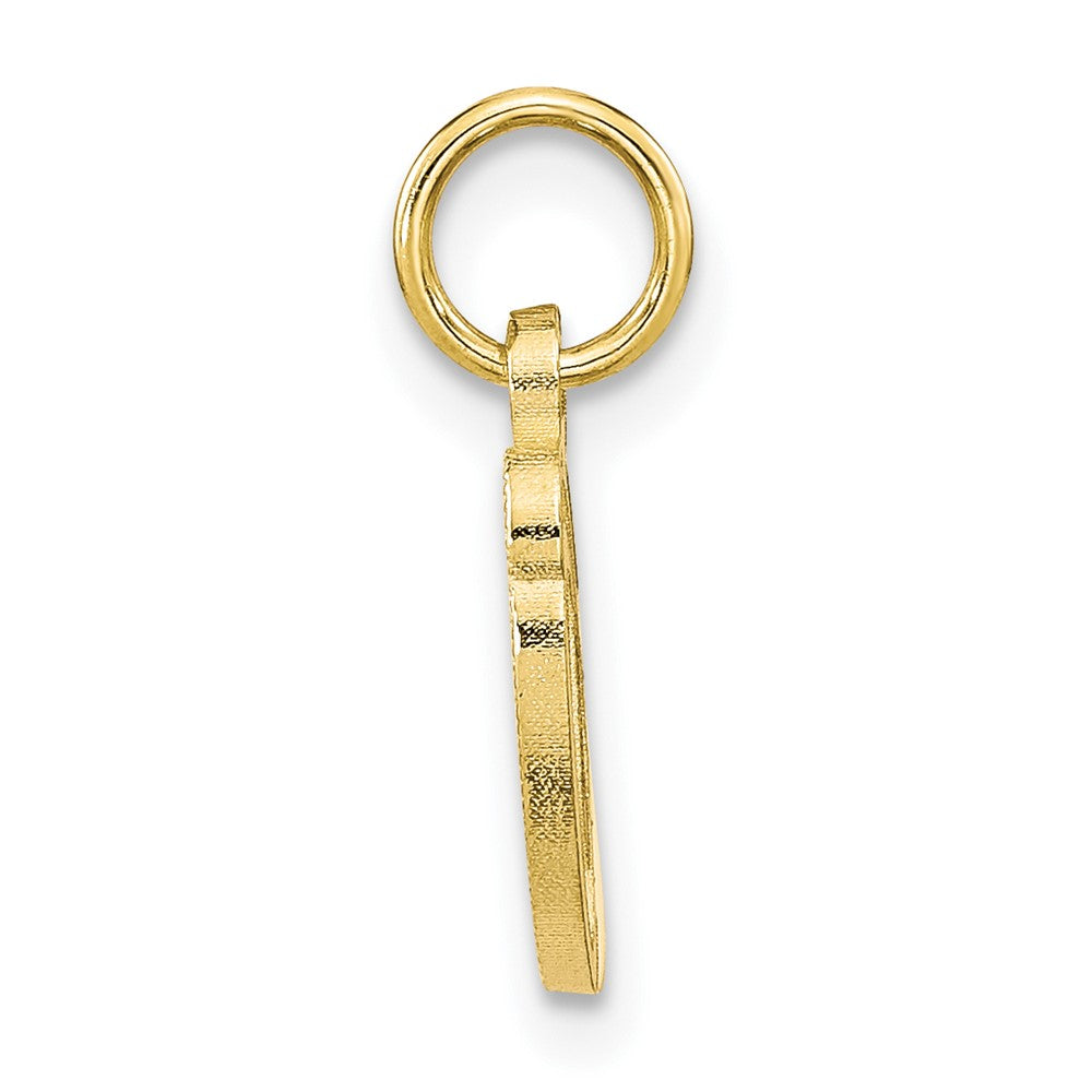 10k Initial O Charm Yellow Gold