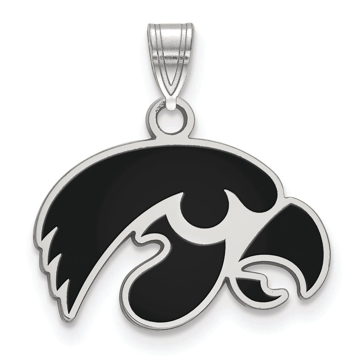 Women's Iowa Hawkeyes Sterling Silver Small Enamel Pendant