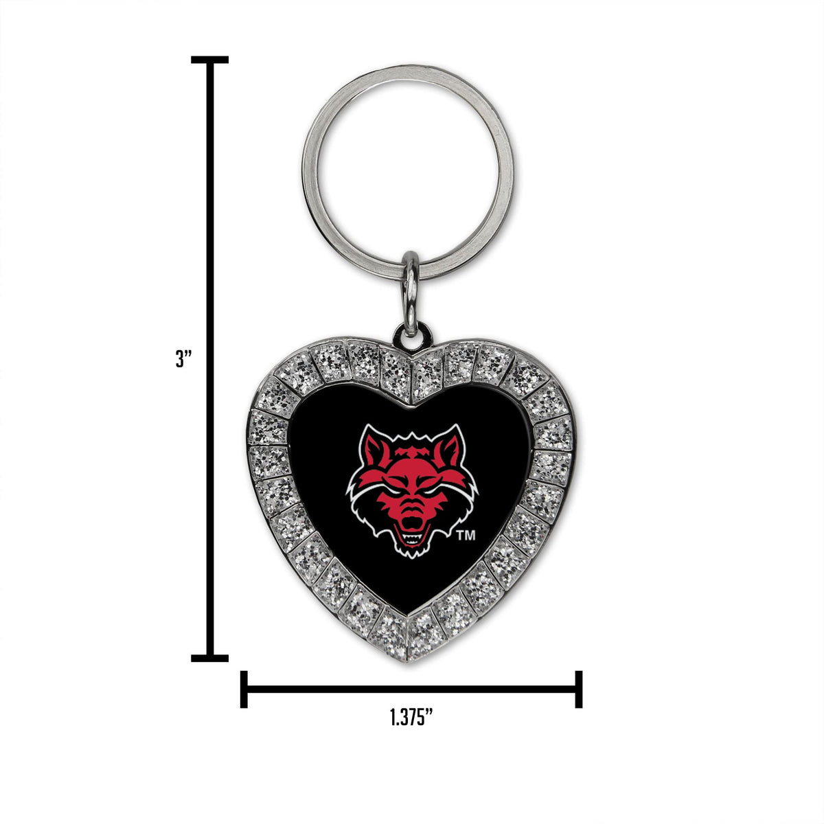 NBA Miami Heat Rhinestone Heart Key Ring QGC7915