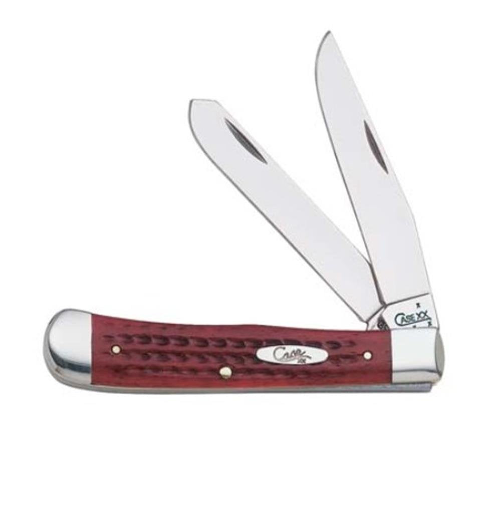 Case XX Knives Jigged Old Red Bone Pocket Worn Trapper Stainless Pocket Knife