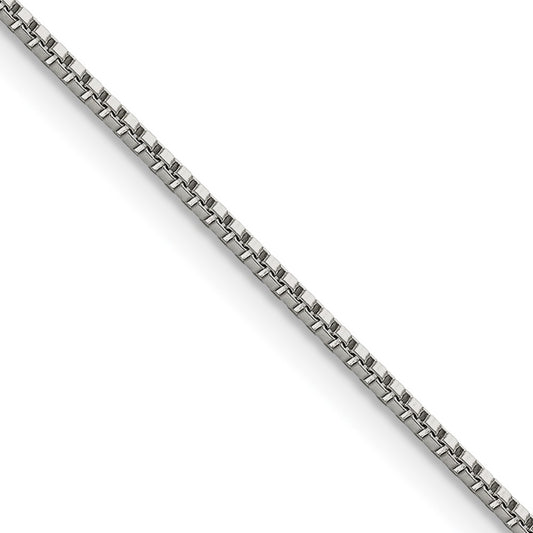 Stainless Steel Polished 1.2mm 18in Box Chain