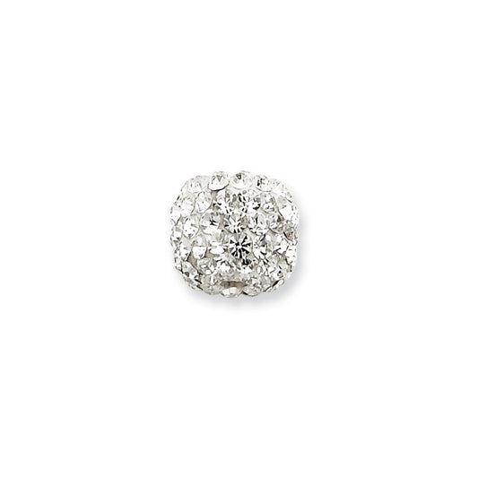Sterling Silver Stellux Crystal Round Slide