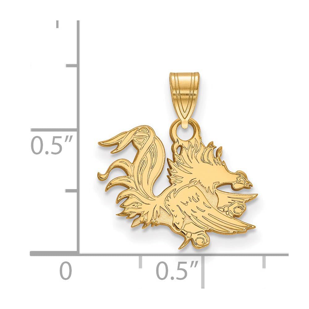 10k Gold LogoArt University of South Carolina Gamecock Small Pendant Q1Y044USO