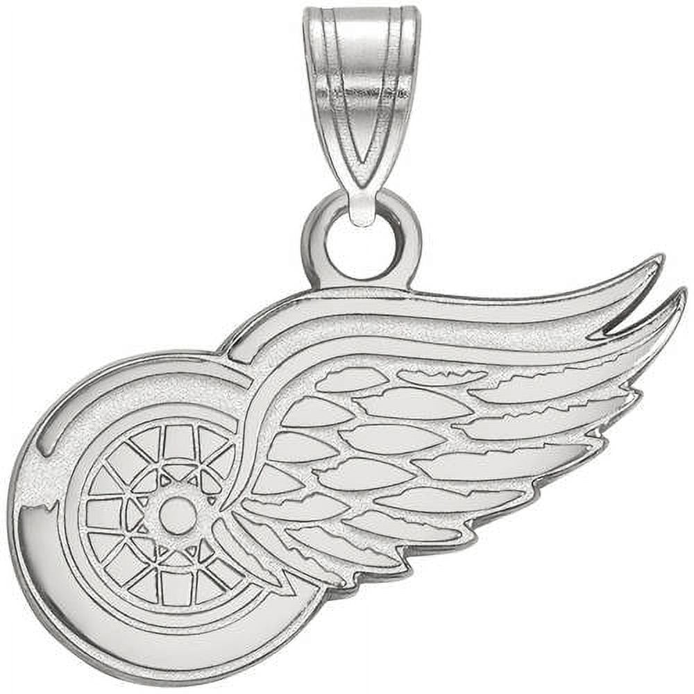 LogoArt 10 Karat White Gold NHL Detroit Red Wings Small Pendant