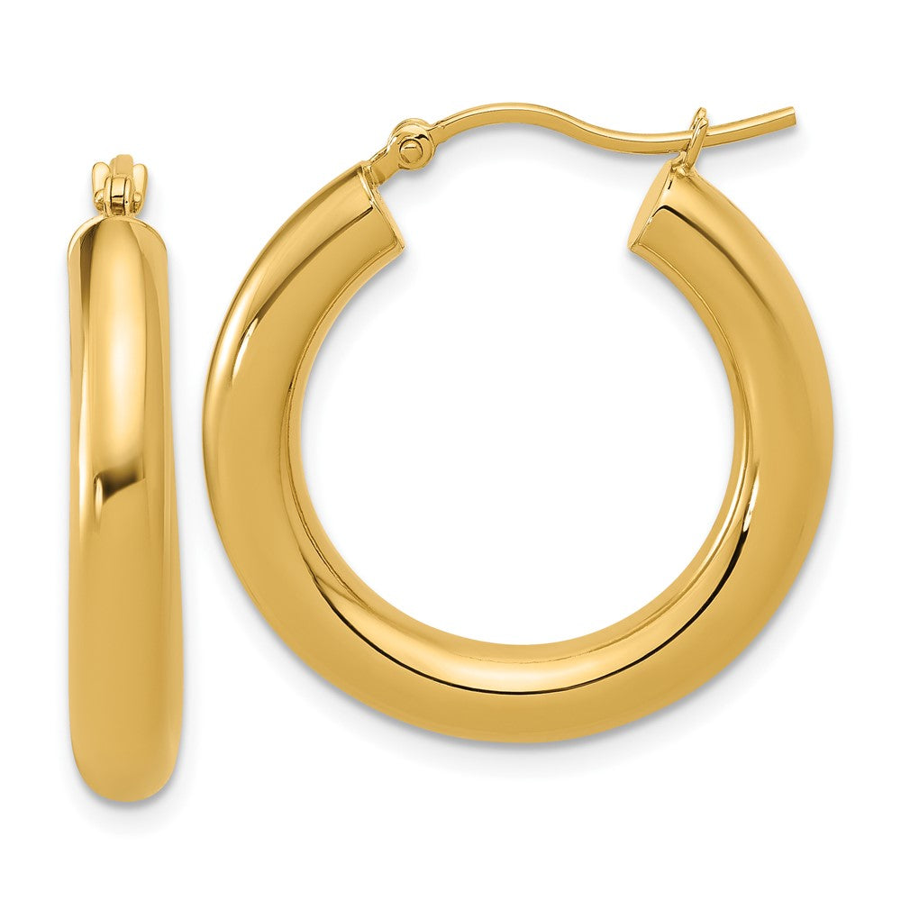 14K Polished Lightweight Hoop Earrings