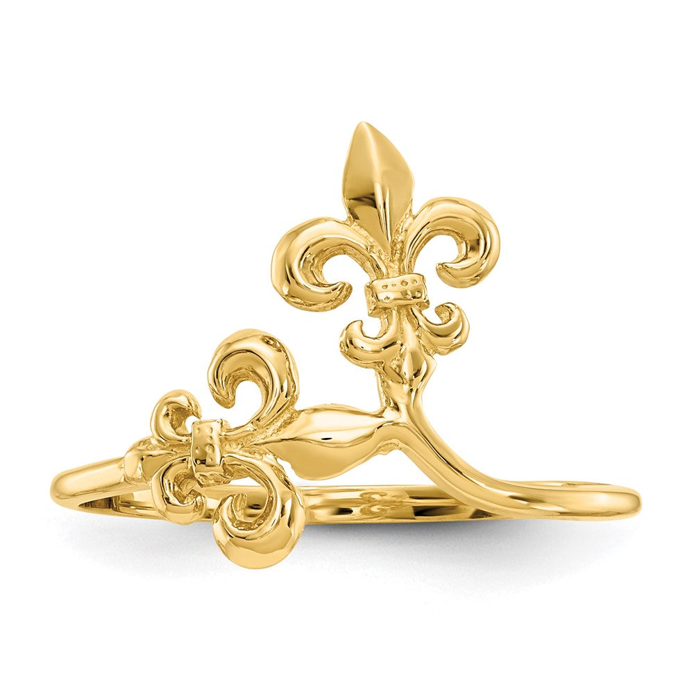 14k Polished Fleur De Lis Ring Size 6.5
