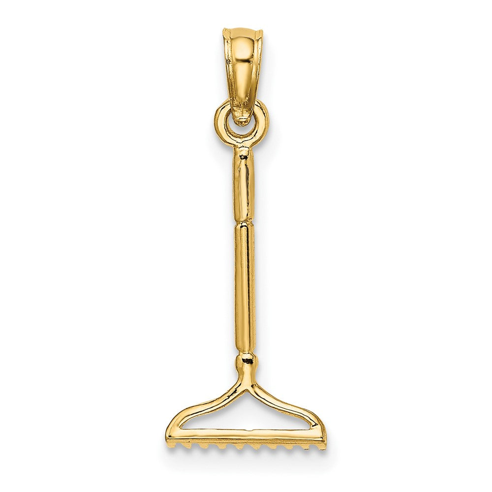 10K 3-D Landscape Rake Garden Tool Charm
