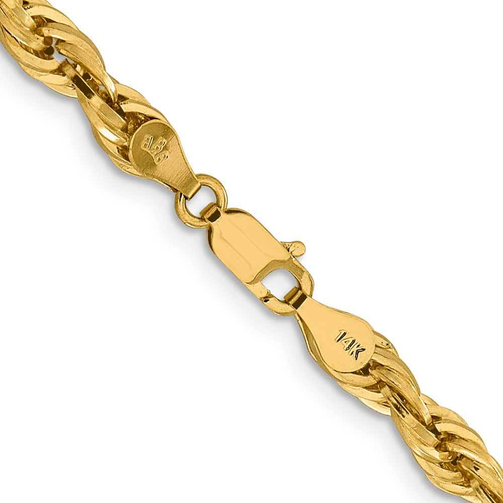 10k 4.75mm Semi-Solid Rope Chain