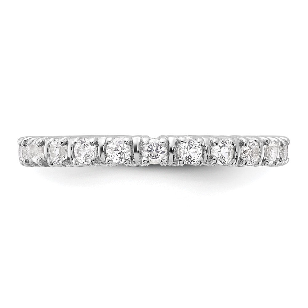 Sterling Silver Stackable Expressions Created White Sapphire Ring