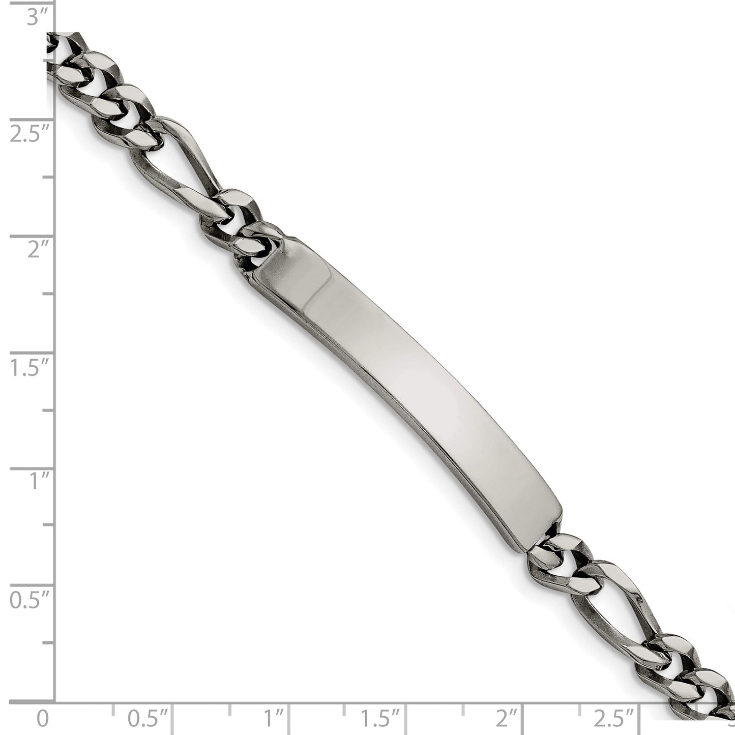 Chisel Stainless Steel Polished Id Bracelet