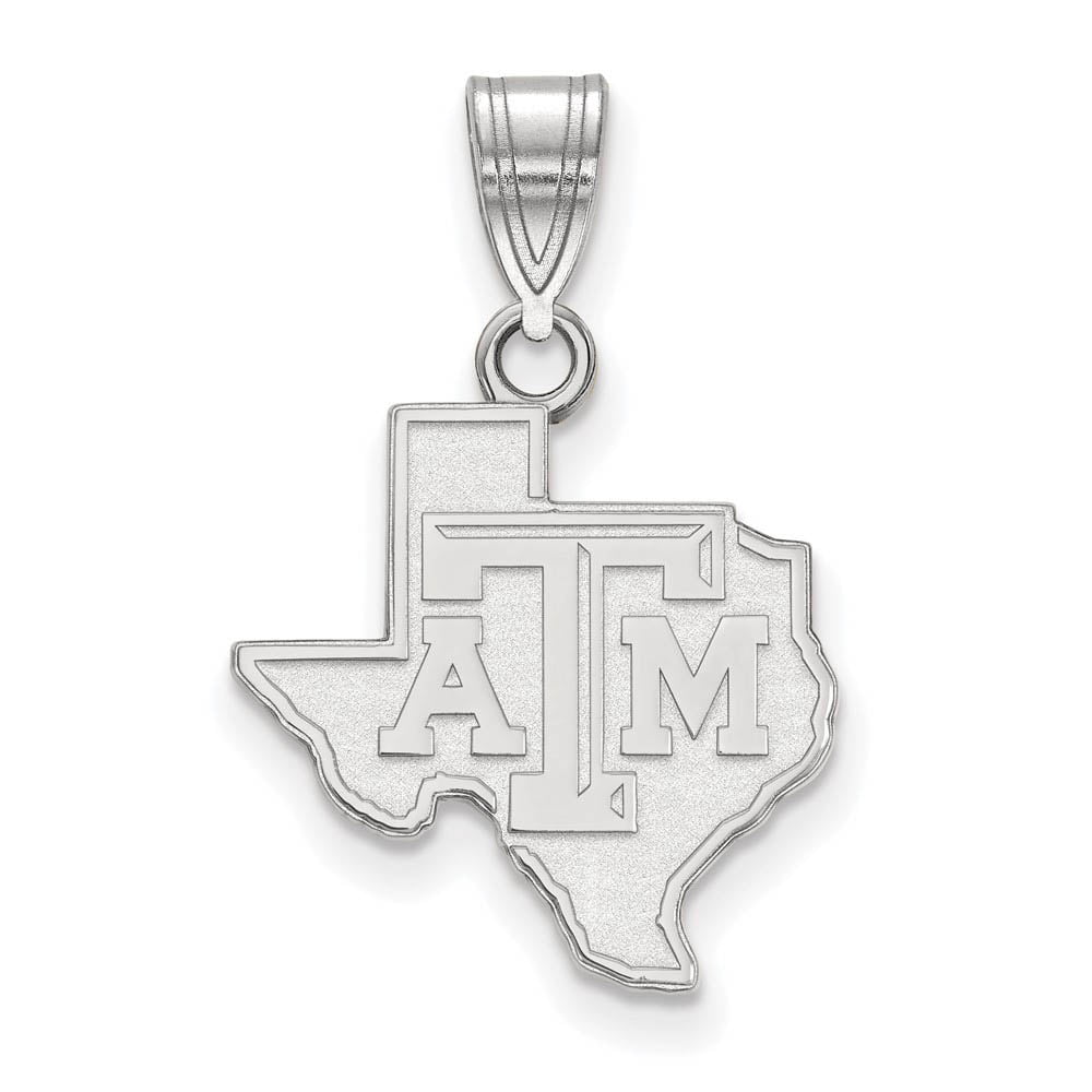 Sterling Silver Texas A&M U. Medium Logo Pendant