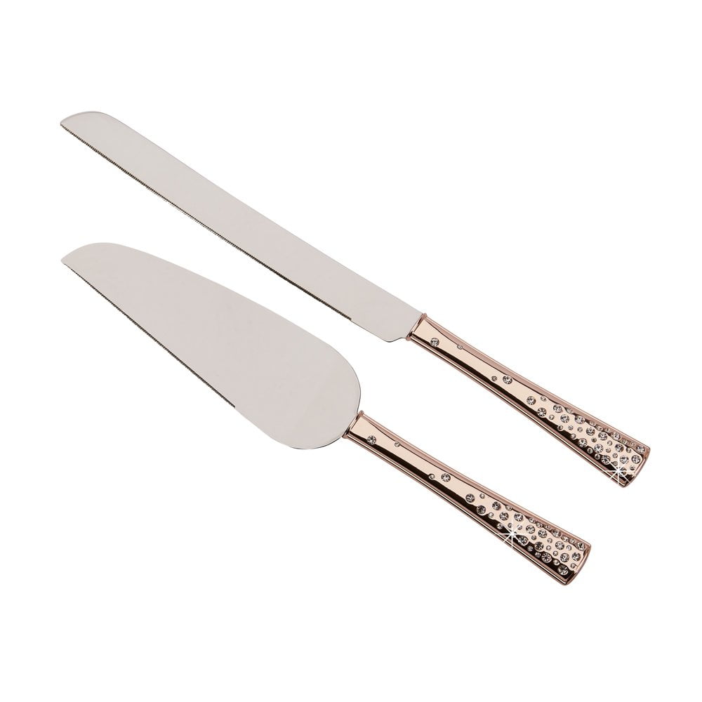 Creative Gifts Galaxy Rose Gold Knife And Server Set 025574