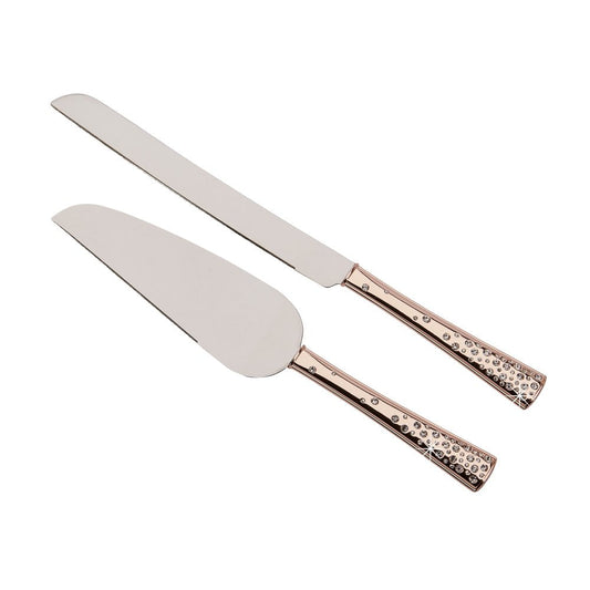 Creative Gifts Galaxy Rose Gold Knife And Server Set 025574