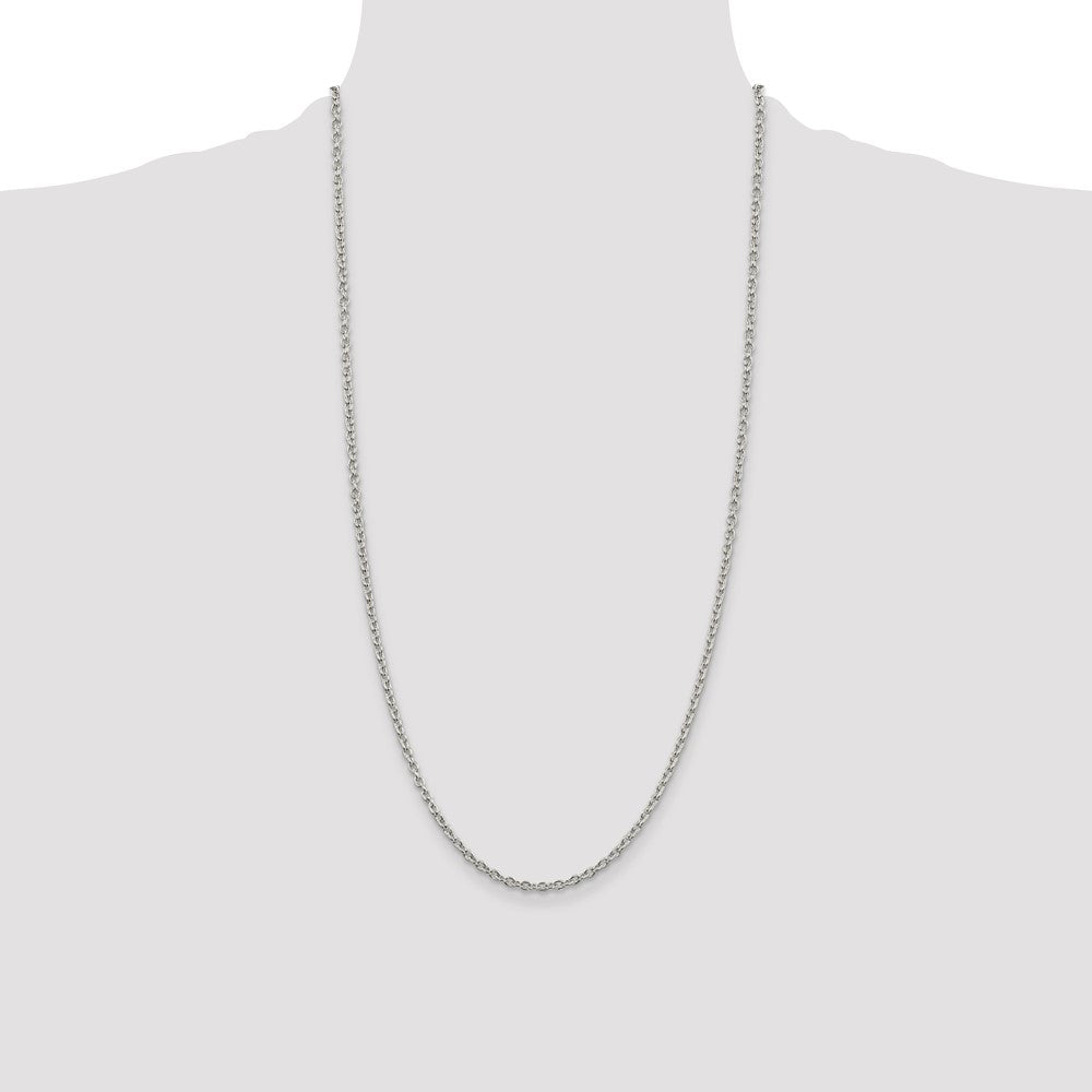 Sterling Silver 2.75mm Cable Chain 28 Inches