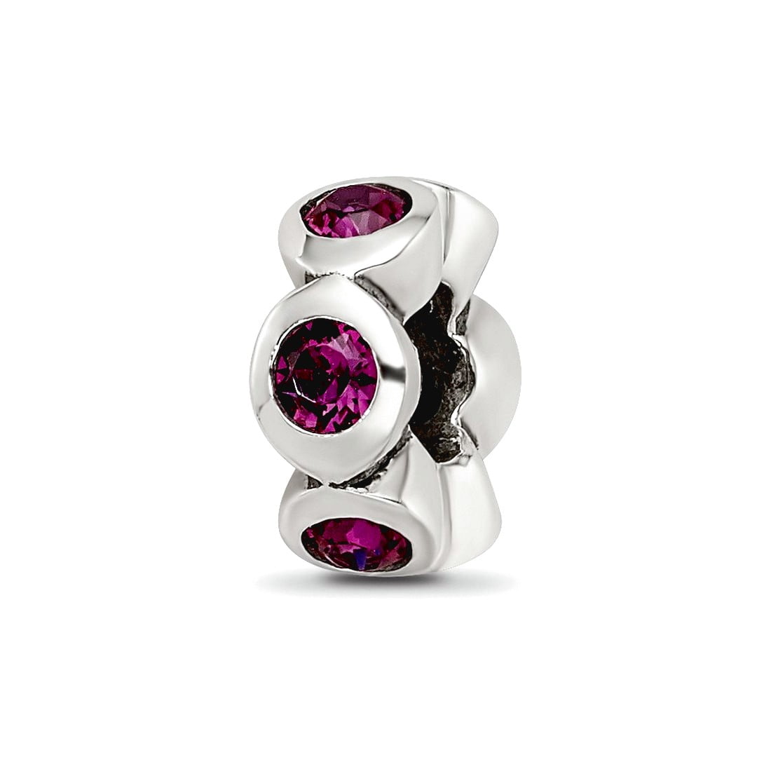 Sterling Silver Reflections Feb Preciosa Crystal Birthstone Bead