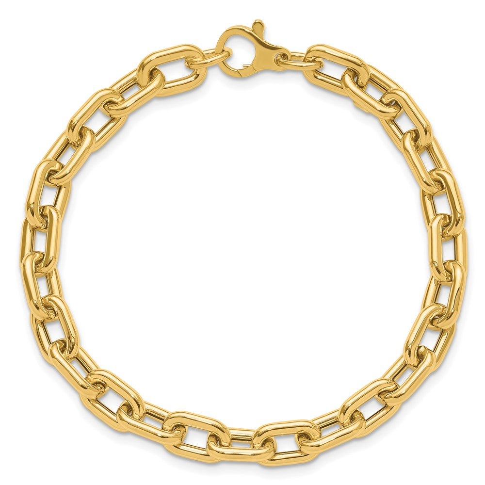 14K Polished Fancy Link Bracelet 7.5  inches