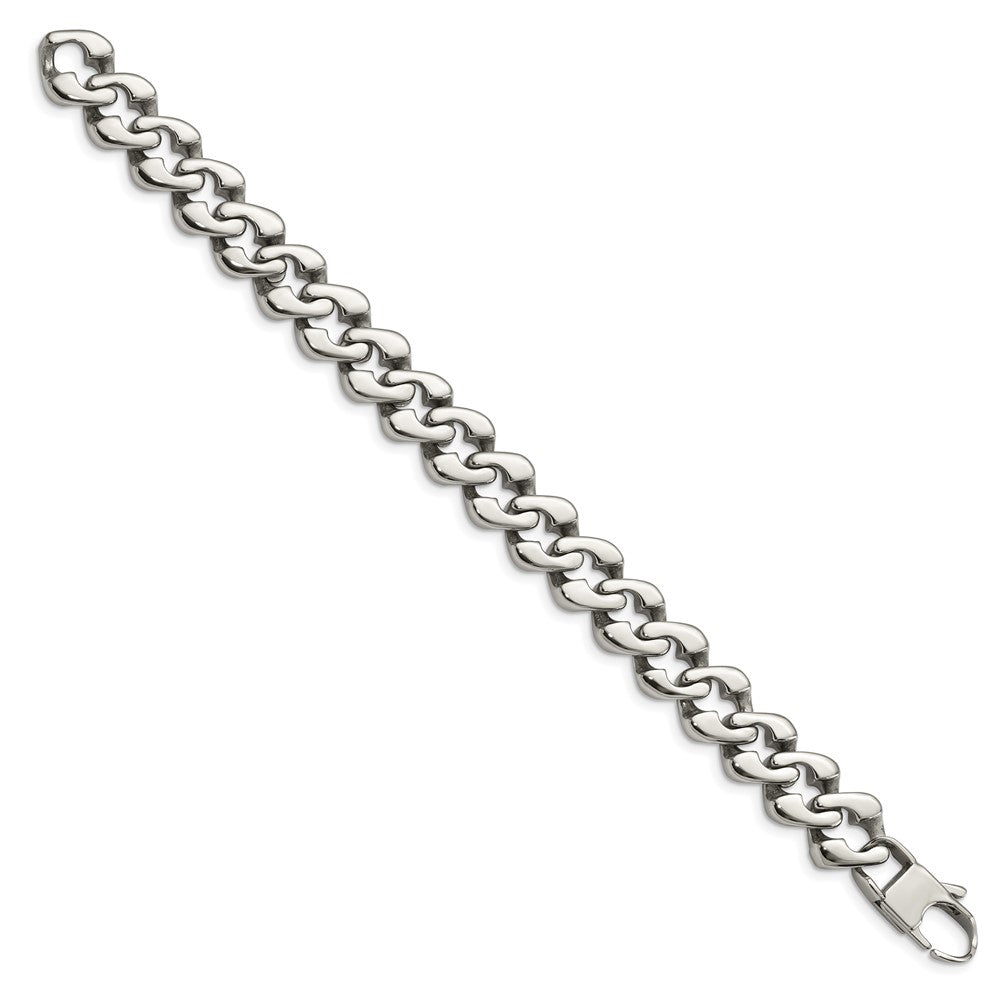 Stainless Steel Polished Fancy Link 8.5in Bracelet 8.5 inches