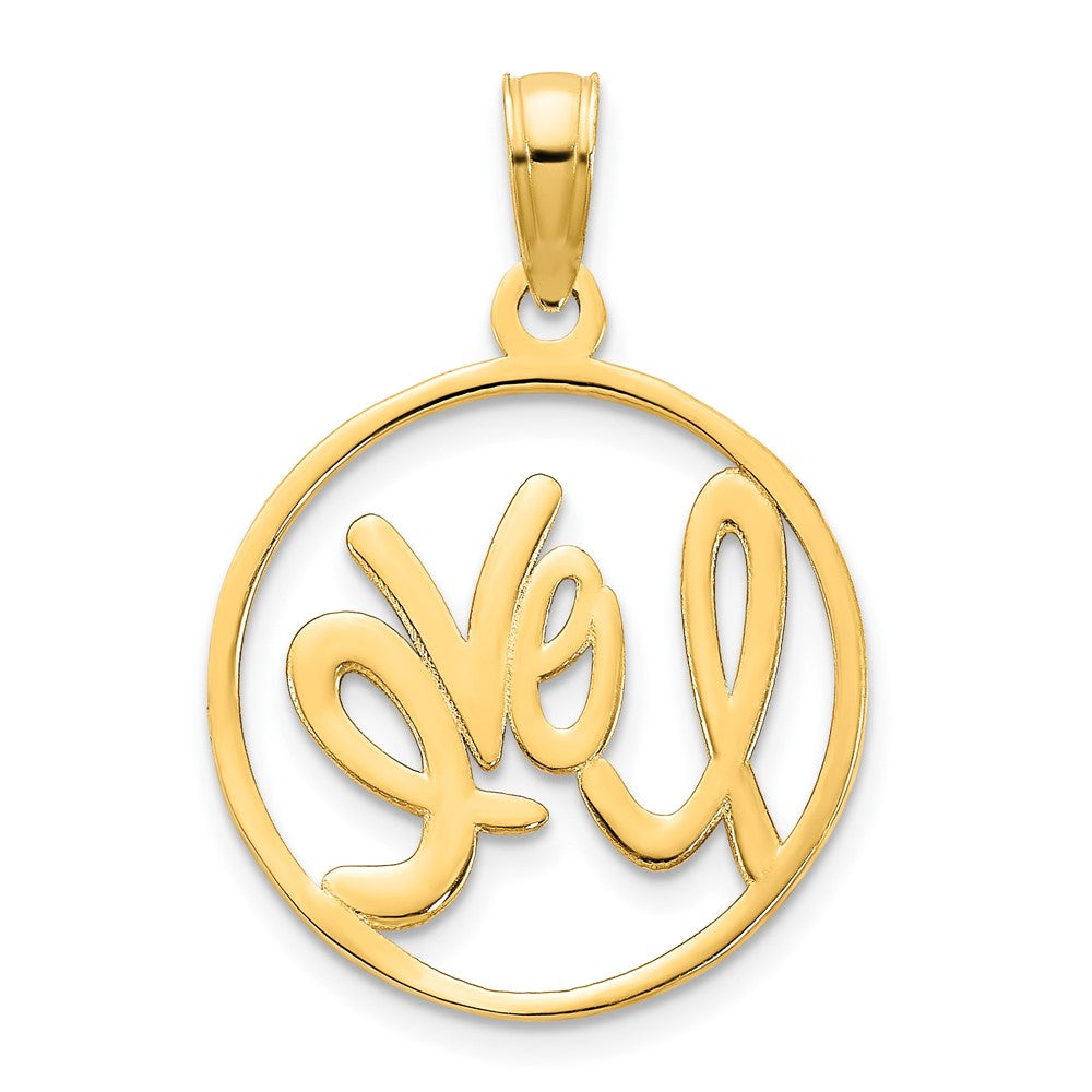 14k Yellow Gold Love charm