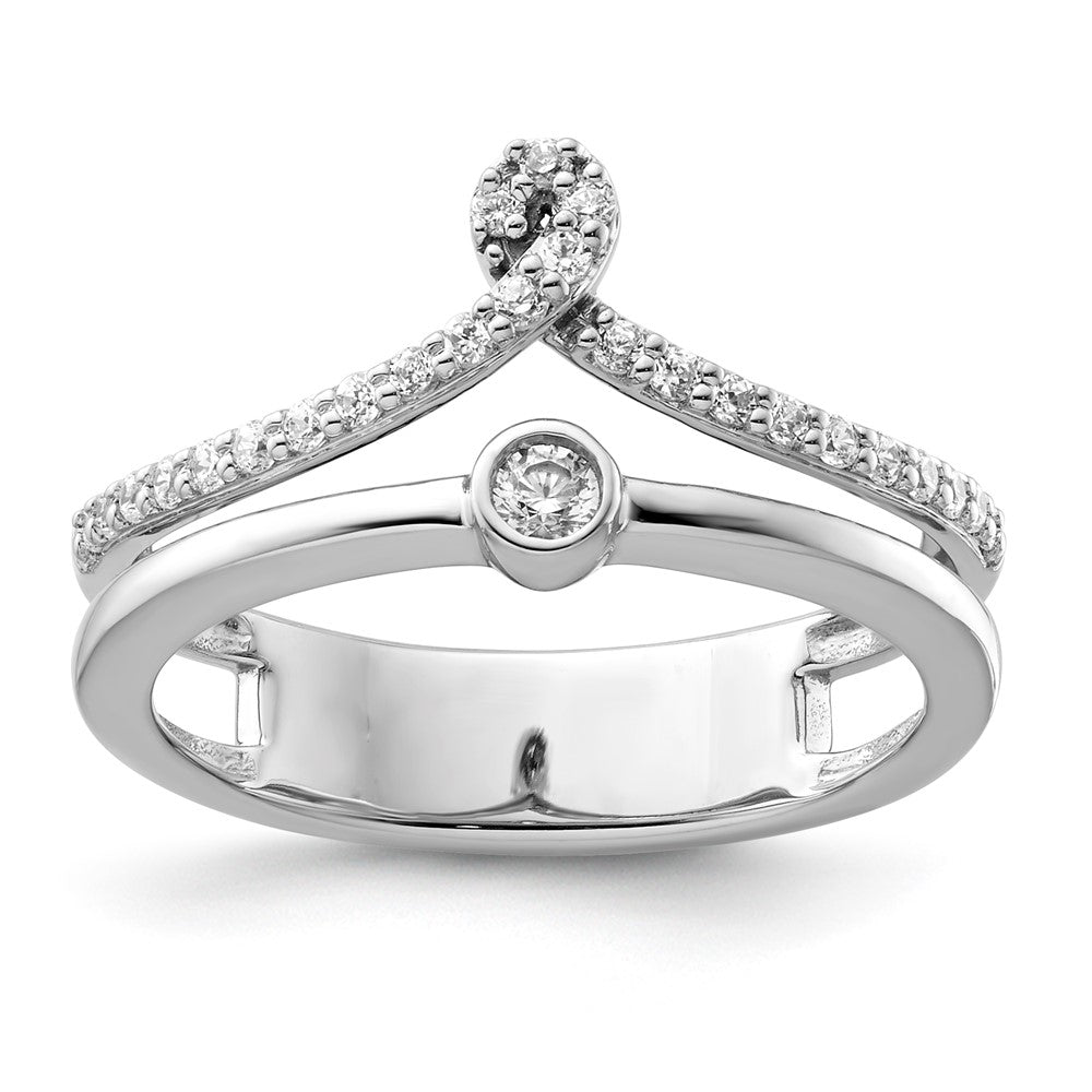 10kw Double Band Fashion Diamond Ring