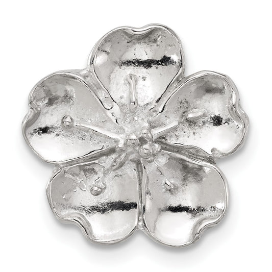 Pewter Cherry Blossom Magnetic Scarf Pin Brooch QGM20614