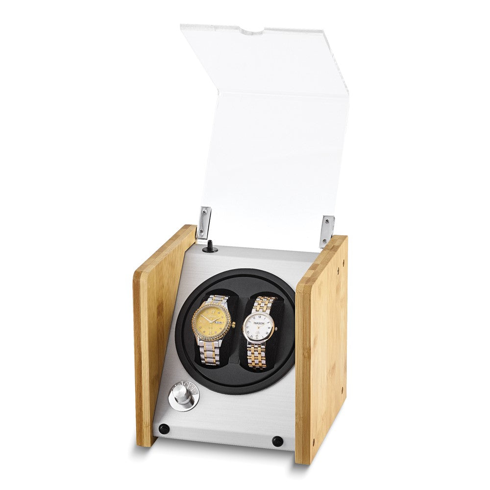 Luxury Giftware by Jere Bamboo Double Watch Winder