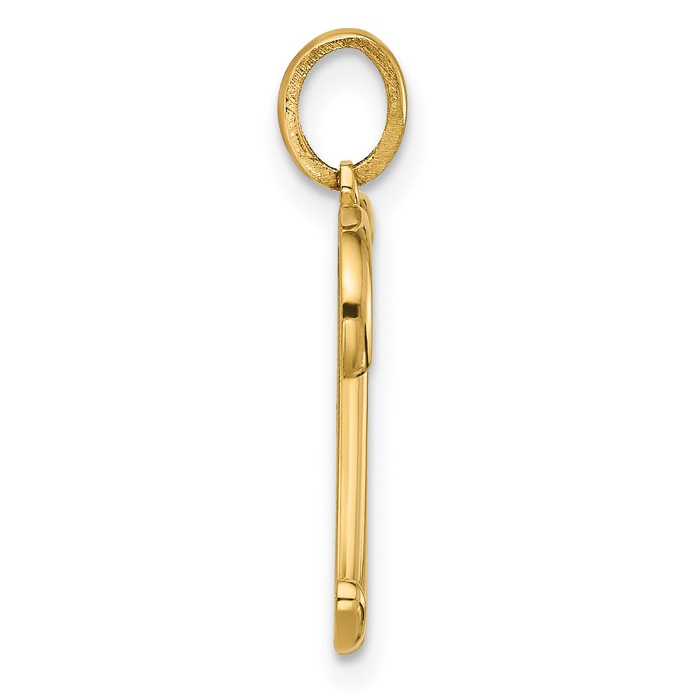 14k Yellow Gold Fancy Letter H