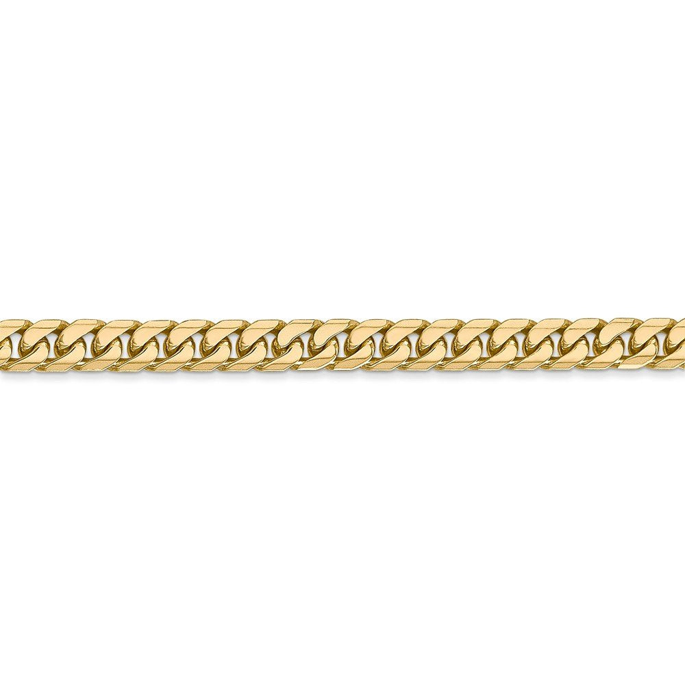 14K 7 inch 4.3mm Solid Miami Cuban Link with Lobster Clasp Bracelet
