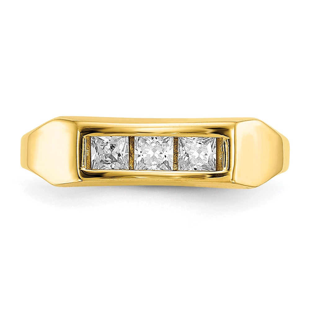 10k Gold CZ Polished Small Sized Ring