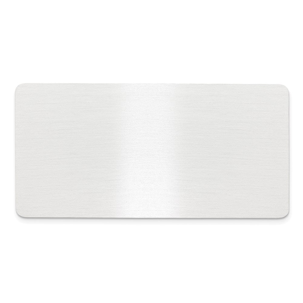 1 1/2 x 3 Satin Aluminum Plates-Set of 6