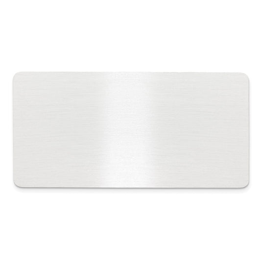 1 1/2 x 3 Satin Aluminum Plates-Set of 6