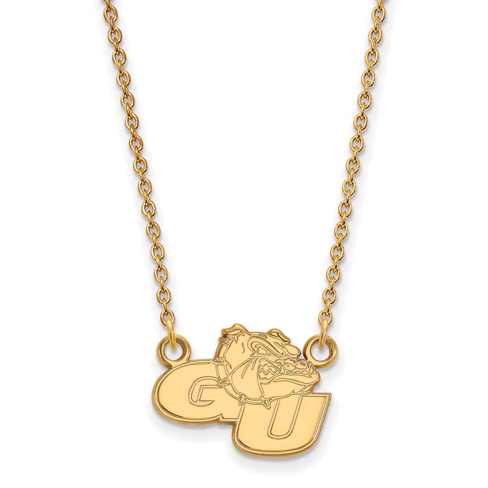 Logoart Sterling Silver Gp Gonzaga University Small Pendant Necklace