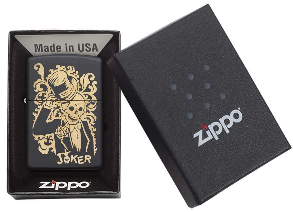 Zippo Joker Black Matte Pocket Lighter