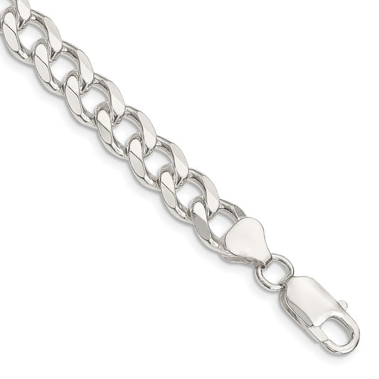 Sterling Silver 8.3mm Curb Chain 7 inches
