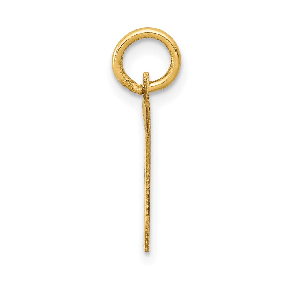 14k Small Satin Number 7 Charm