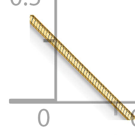 14K .8mm D/C Octagonal Snake Chain