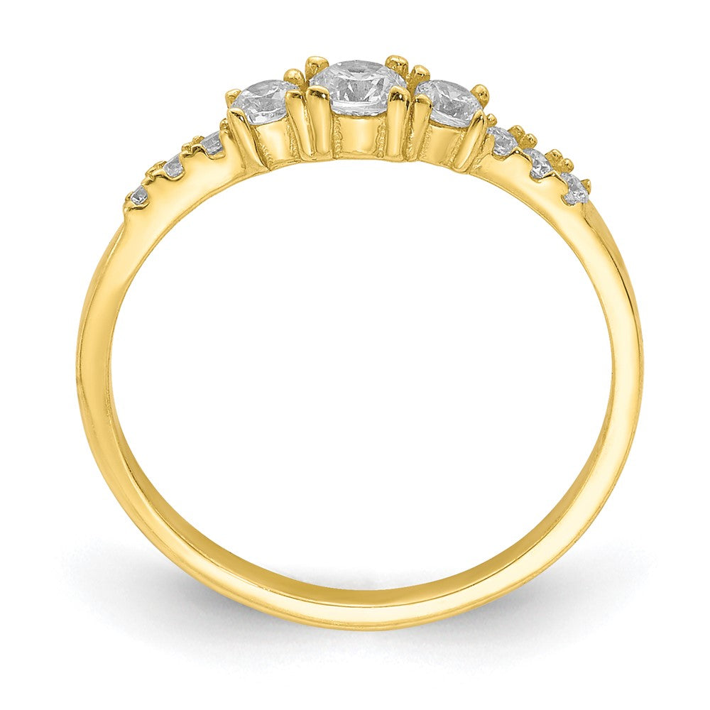 10K CZ Fancy Child's Ring Size 2.5